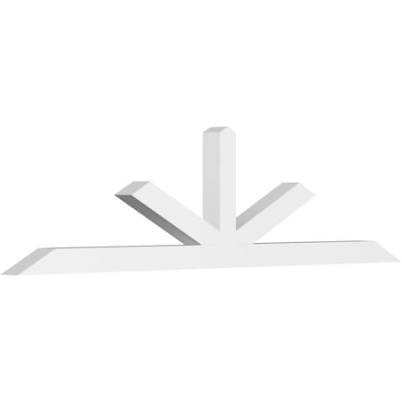 Ekena Millwork Saratoga Architectural Grade PVC Gable Bracket, 96"W x 24"H x 4"D x 4"F, 6/12 Pitch GBP096X24X0404SAR00